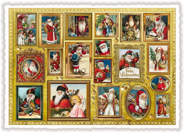 Edition Tausendschön "Frohe Weihnachten Bilderwand" PK292 Postkarte Größe: 10,5x15 cm